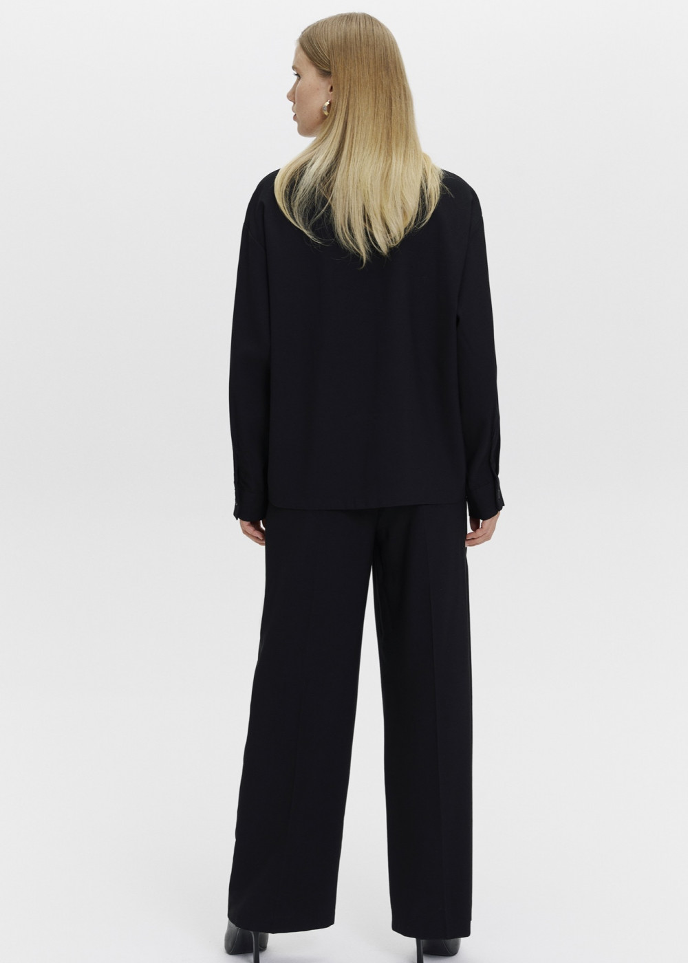 Pocket Detailed Oversized Shirt - Palazzo Pants Pocket Detailed Oversized Shirt - Palazzo Pants