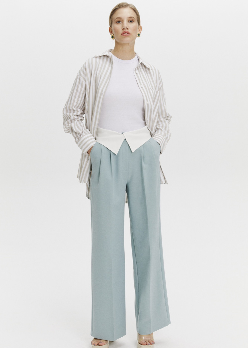 Belted Garnish Trousers