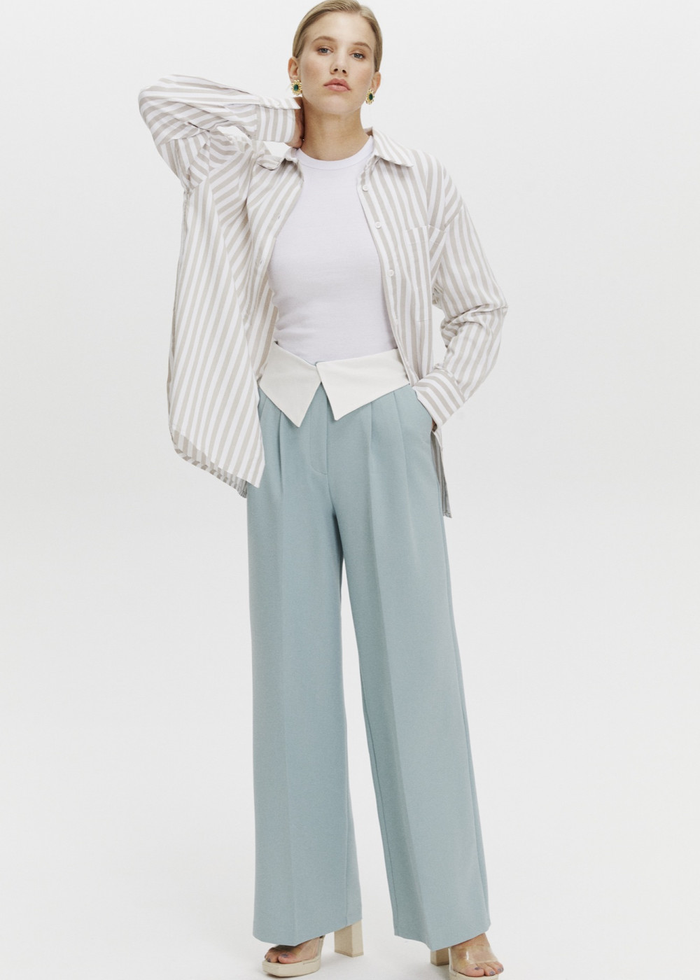 Belted Garnish Trousers