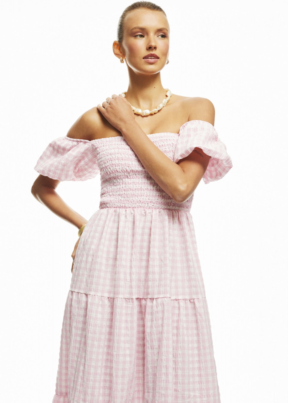 Balloon Sleeve Detailed Midi Dress Balloon Sleeve Detailed Midi Dress