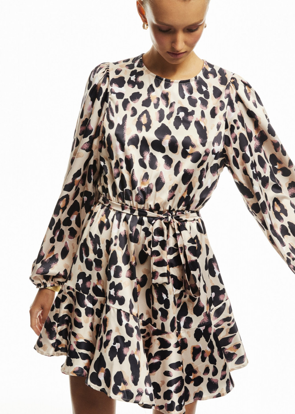 Mini Leopar Satin Dress Mini Leopar Satin Dress