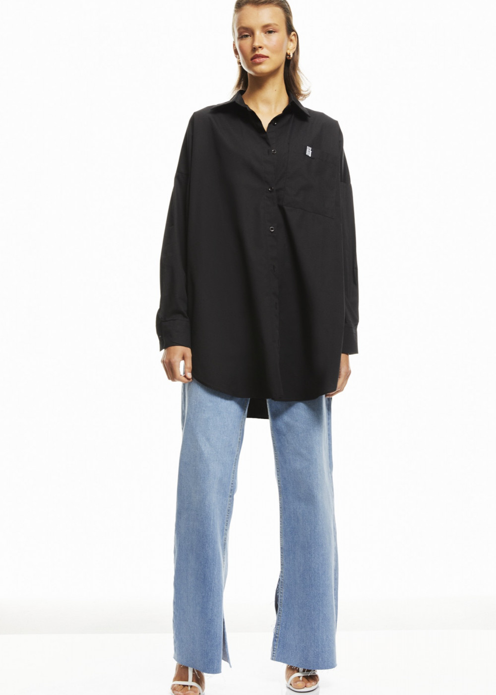 Asymmetrical Emblem Shirt Asymmetrical Emblem Shirt