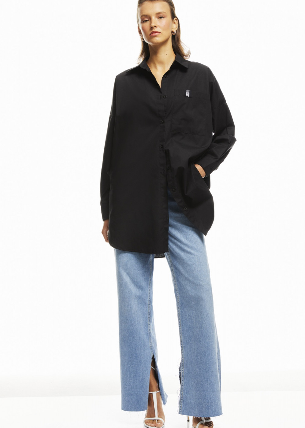 Asymmetrical Emblem Shirt Asymmetrical Emblem Shirt