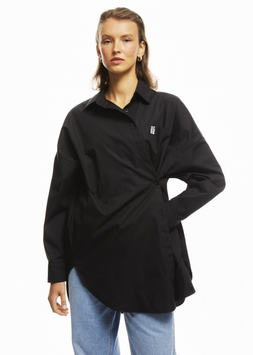Asymmetrical Emblem Shirt Asymmetrical Emblem Shirt