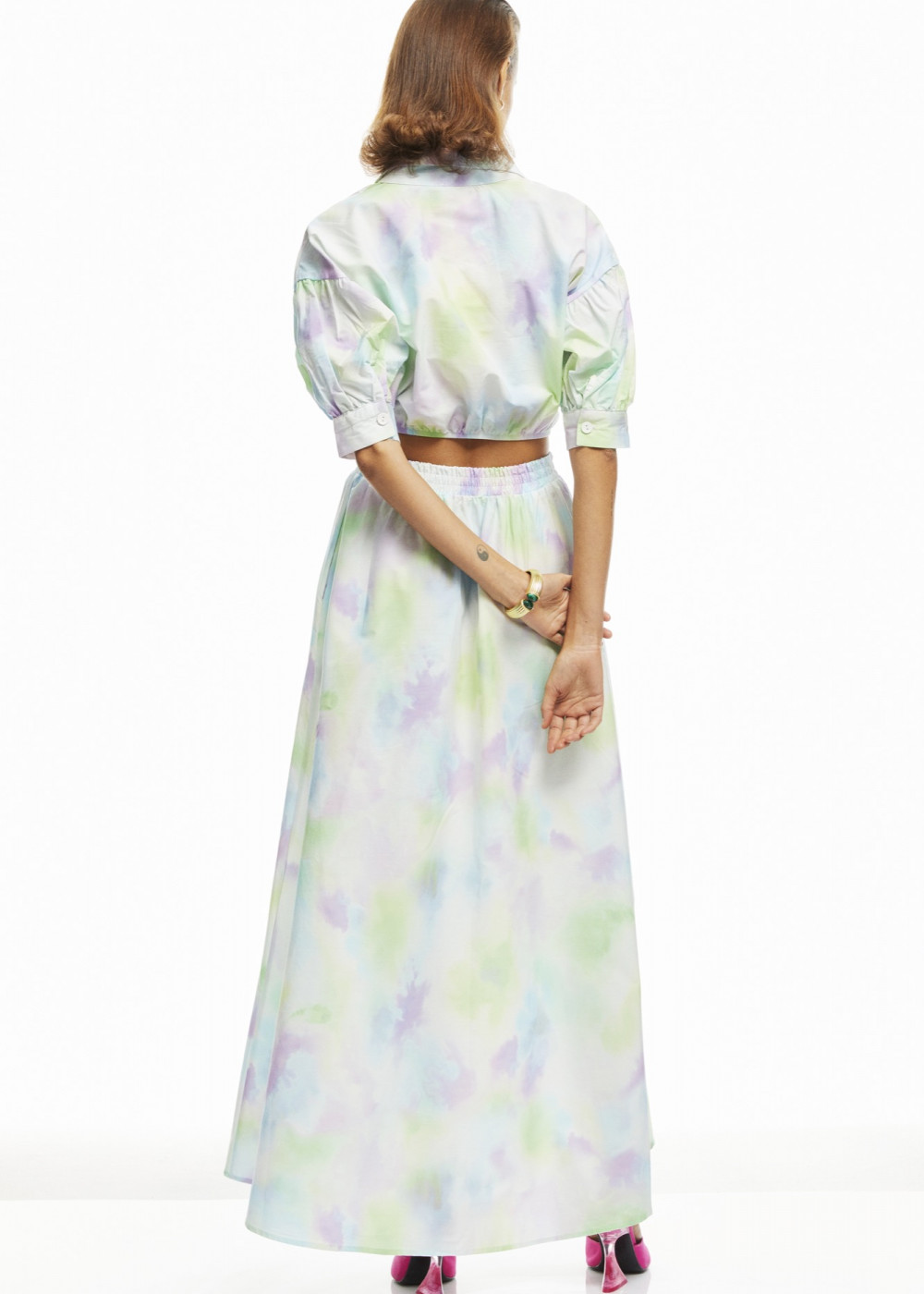 Crop Shirt-Skirt Set Crop Shirt-Skirt Set