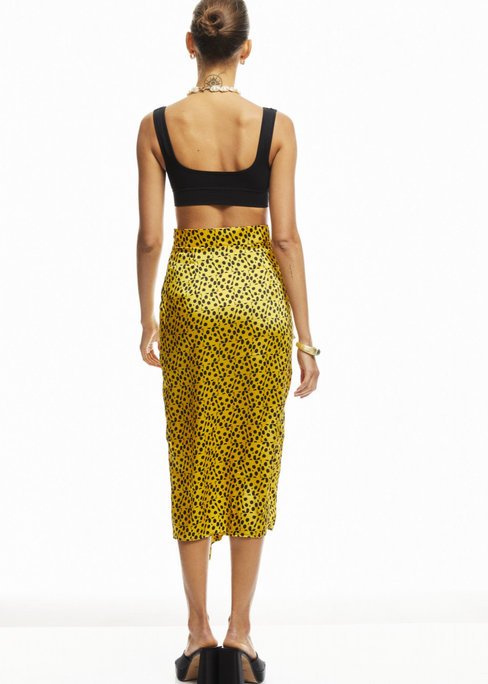 Frilll Detailed Satin Skirt Frilll Detailed Satin Skirt