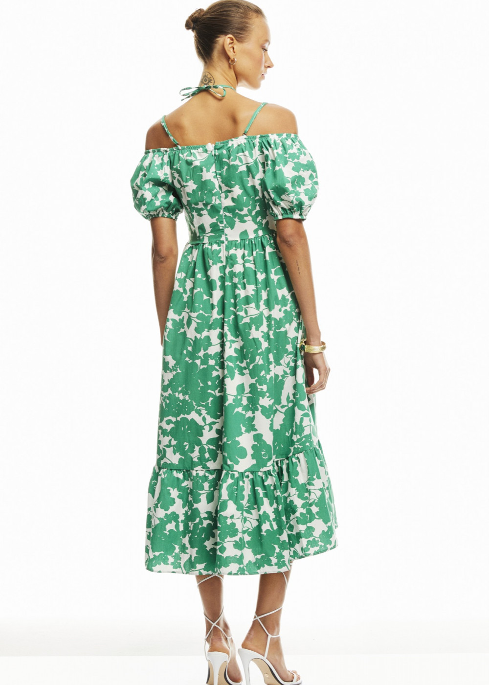 Floral Pattern Midi Length Dress