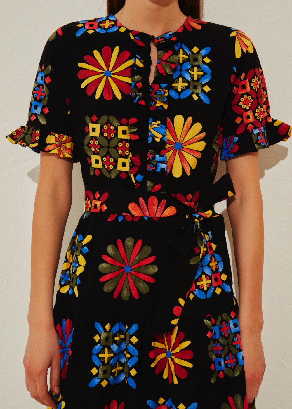 Ethnic Pattern Midi Dress Ethnic Pattern Midi Dress