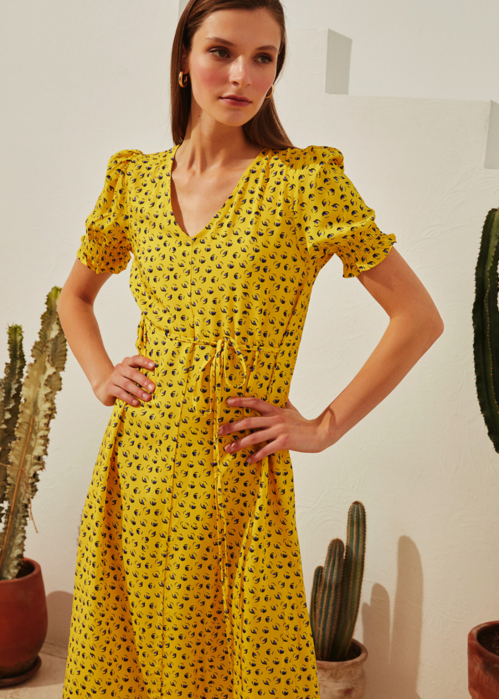 Patterned Midi Dress Patterned Midi Dress