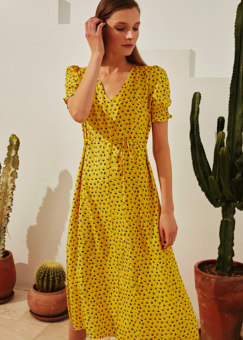 Patterned Midi Dress Patterned Midi Dress