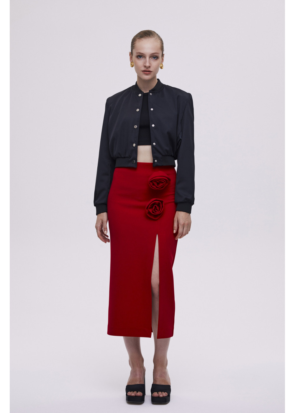 Custom Design Rose Detail Skirt