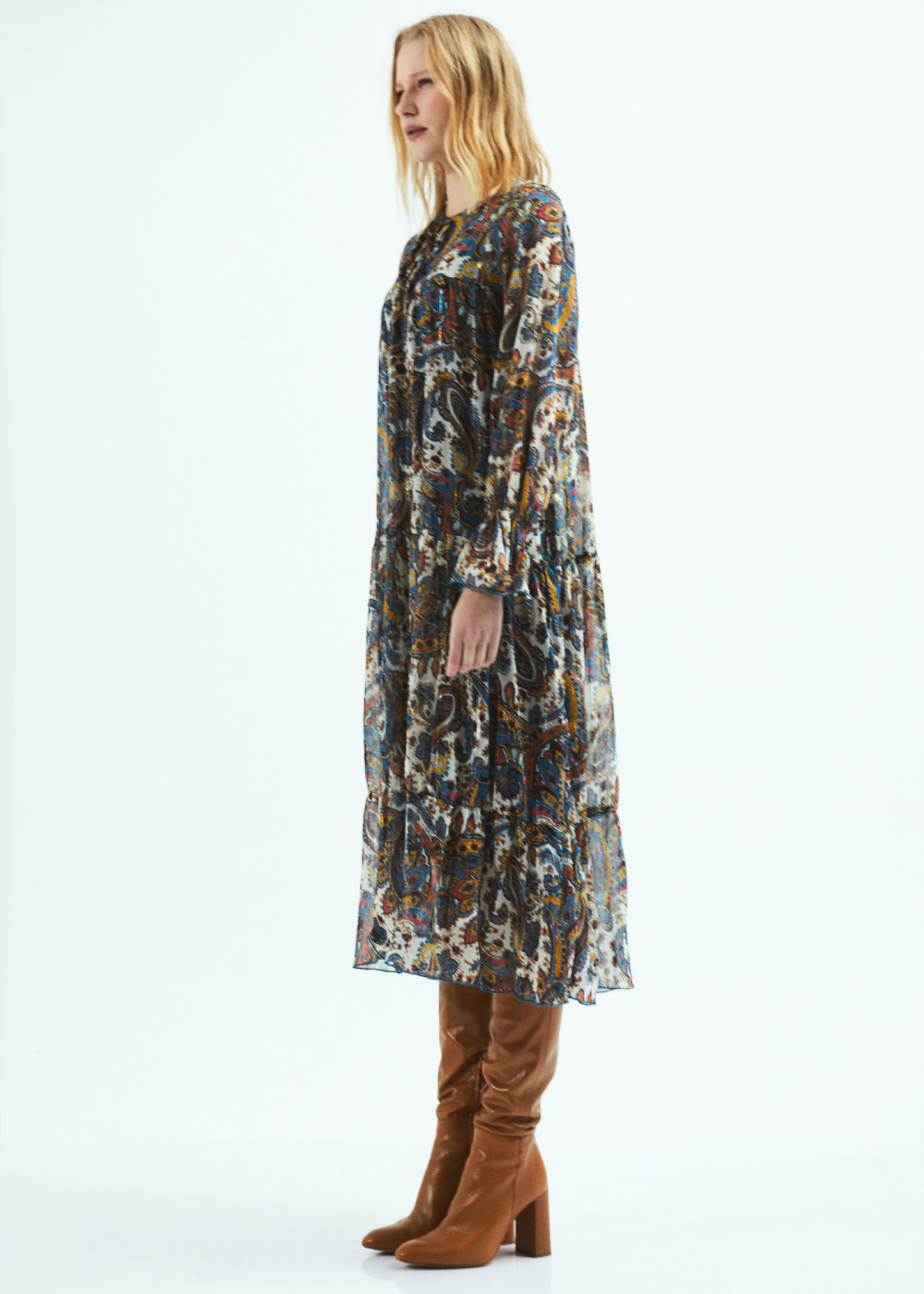 Patterned Midi Dress Patterned Midi Dress