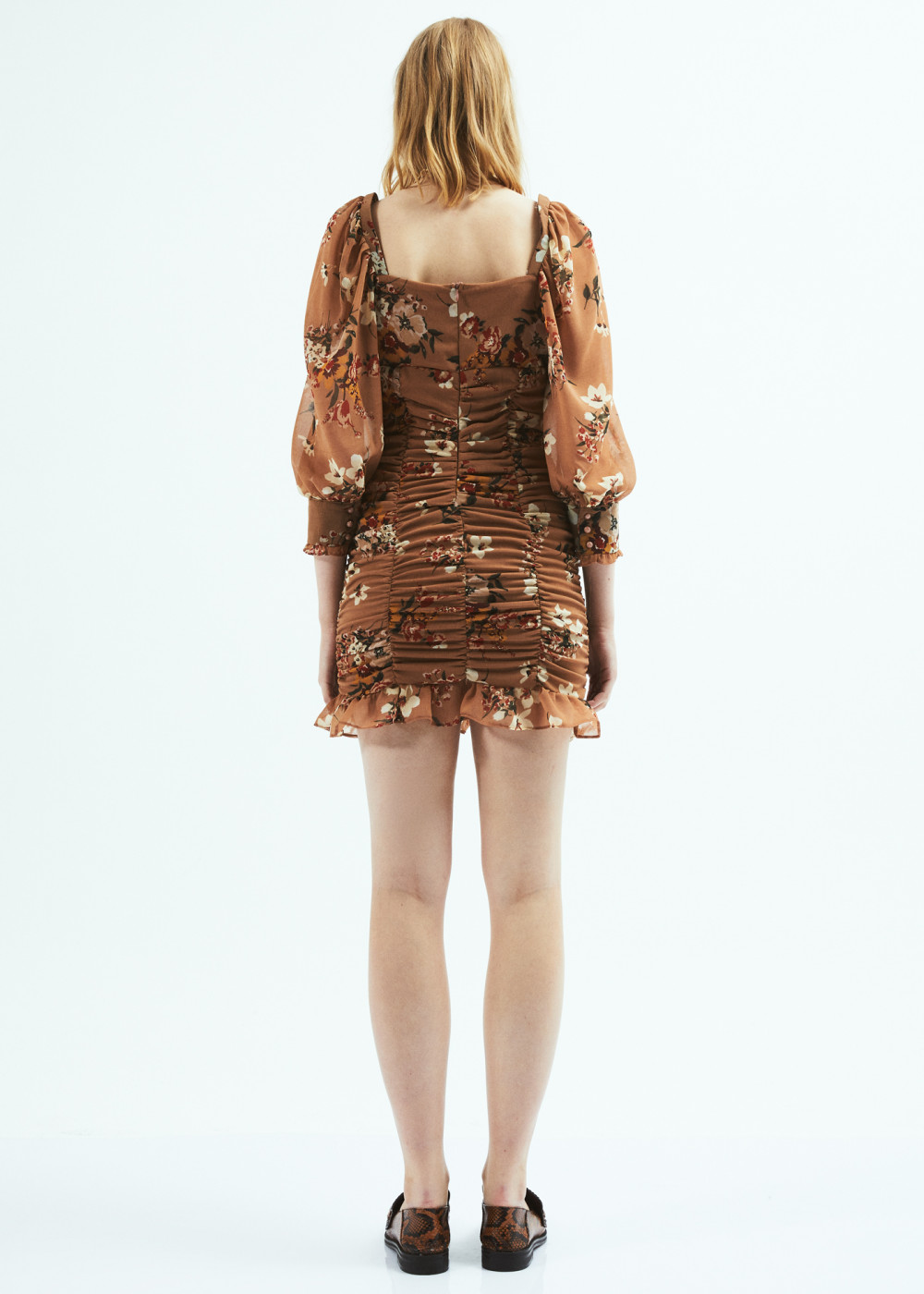 Floral Pattern Drapel Dress Floral Pattern Drapel Dress