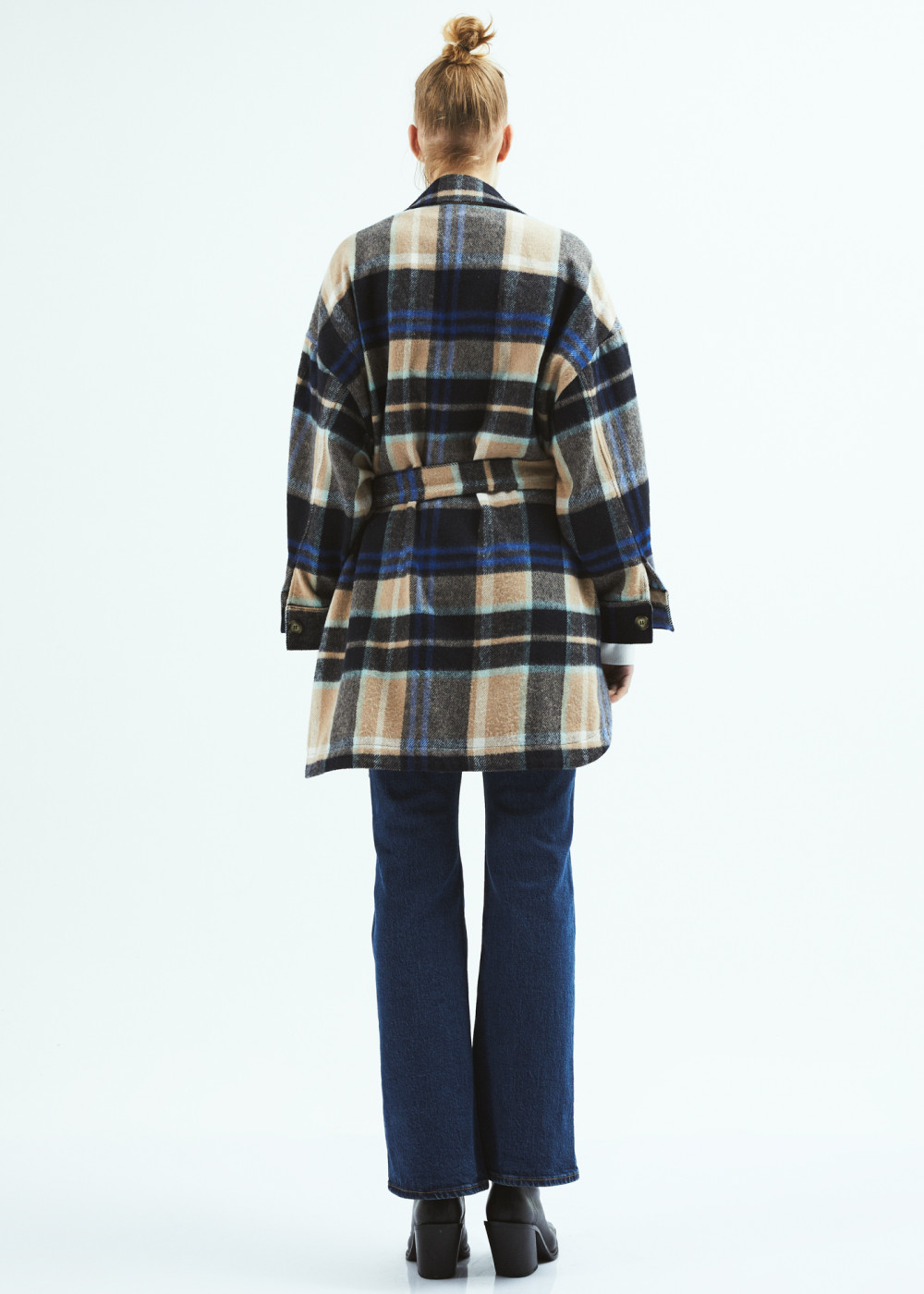 Belted Oversize Plaid Jacket Belted Oversize Plaid Jacket