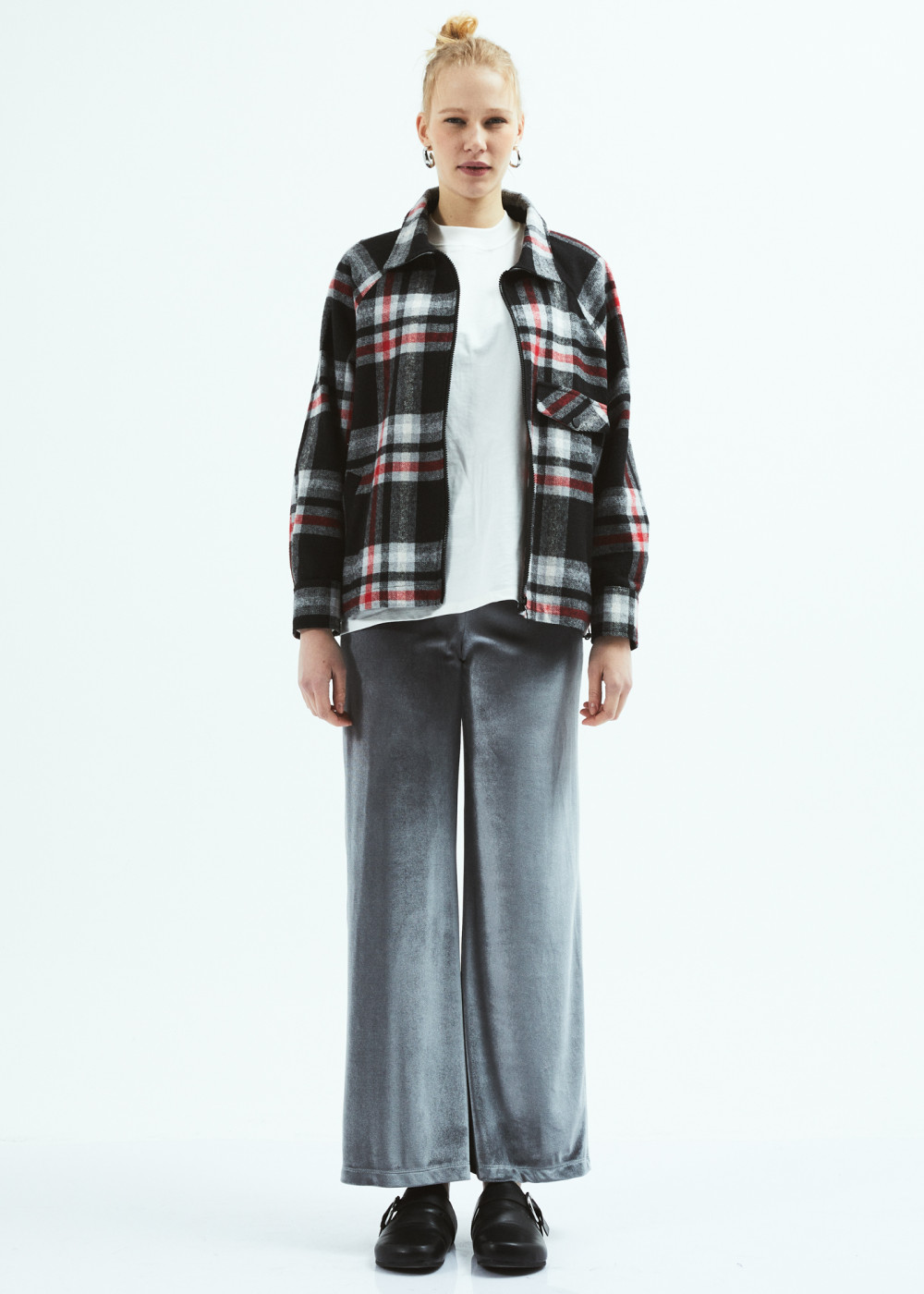 Plaid Bomber Jacket Plaid Bomber Jacket