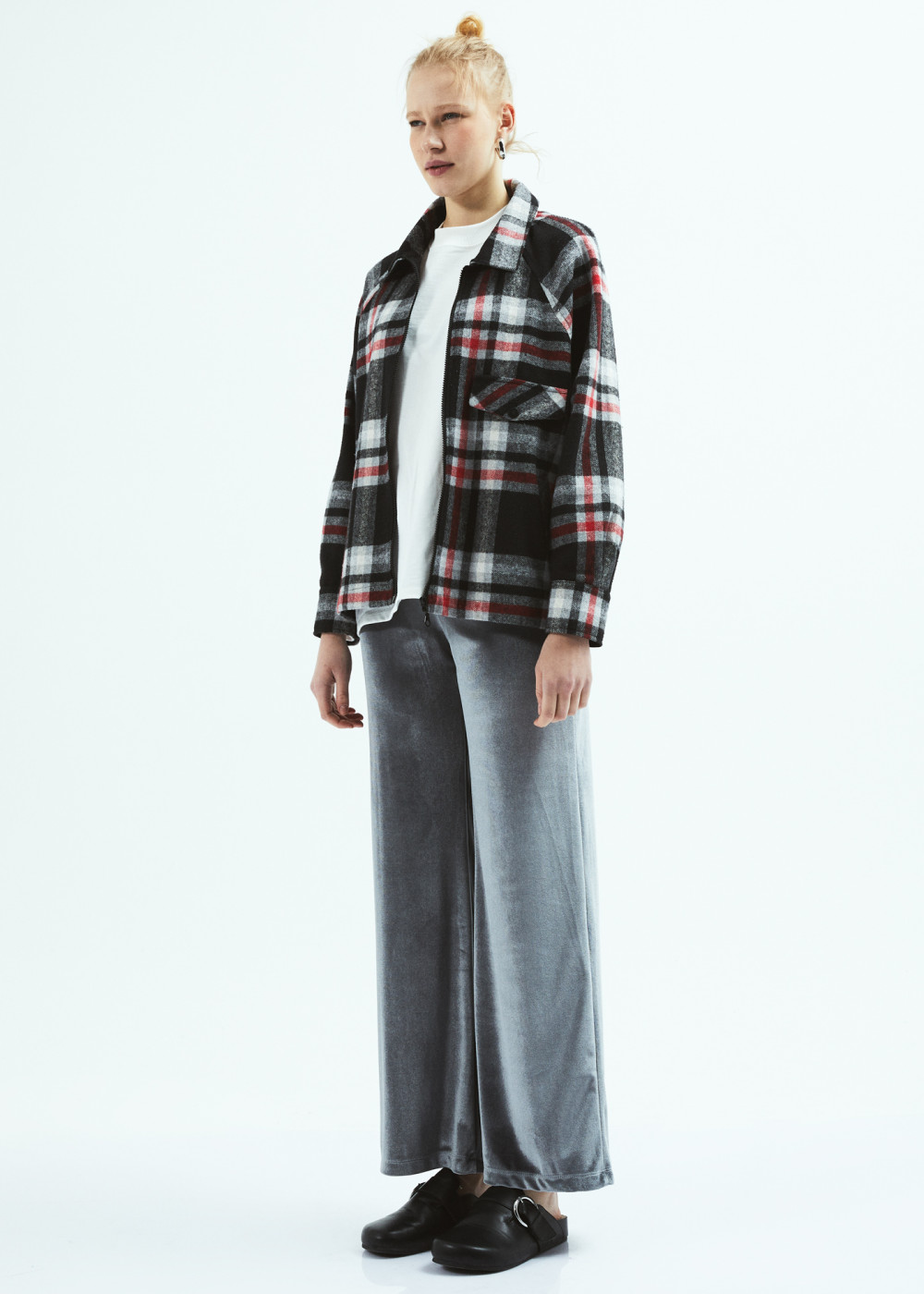 Plaid Bomber Jacket Plaid Bomber Jacket