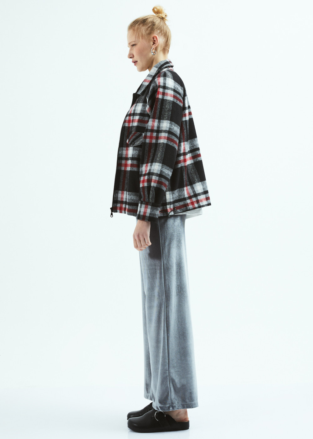 Plaid Bomber Jacket Plaid Bomber Jacket