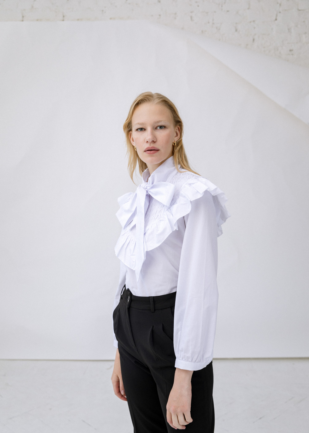 Poplin Blouse With Bow