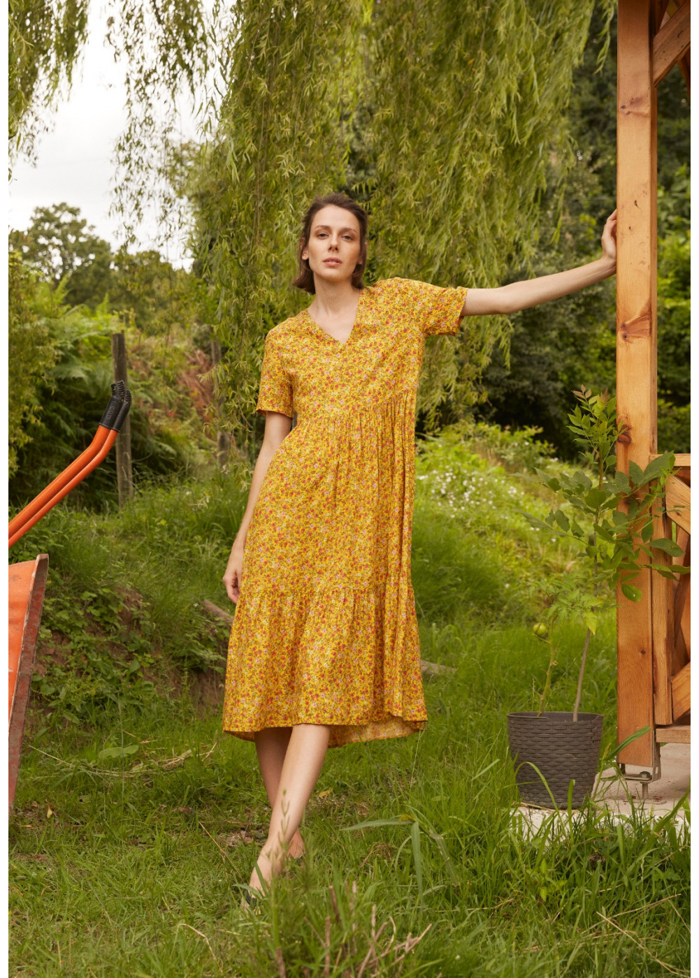 Viscose Flower Pattern Dress