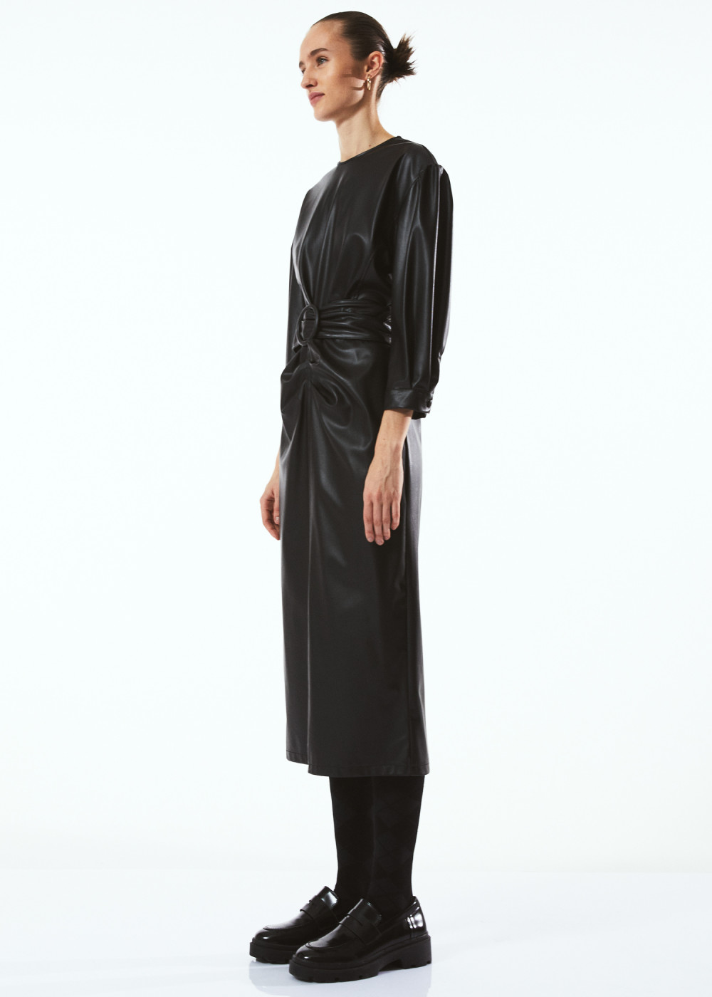 Drapeli Midi Leather Dress