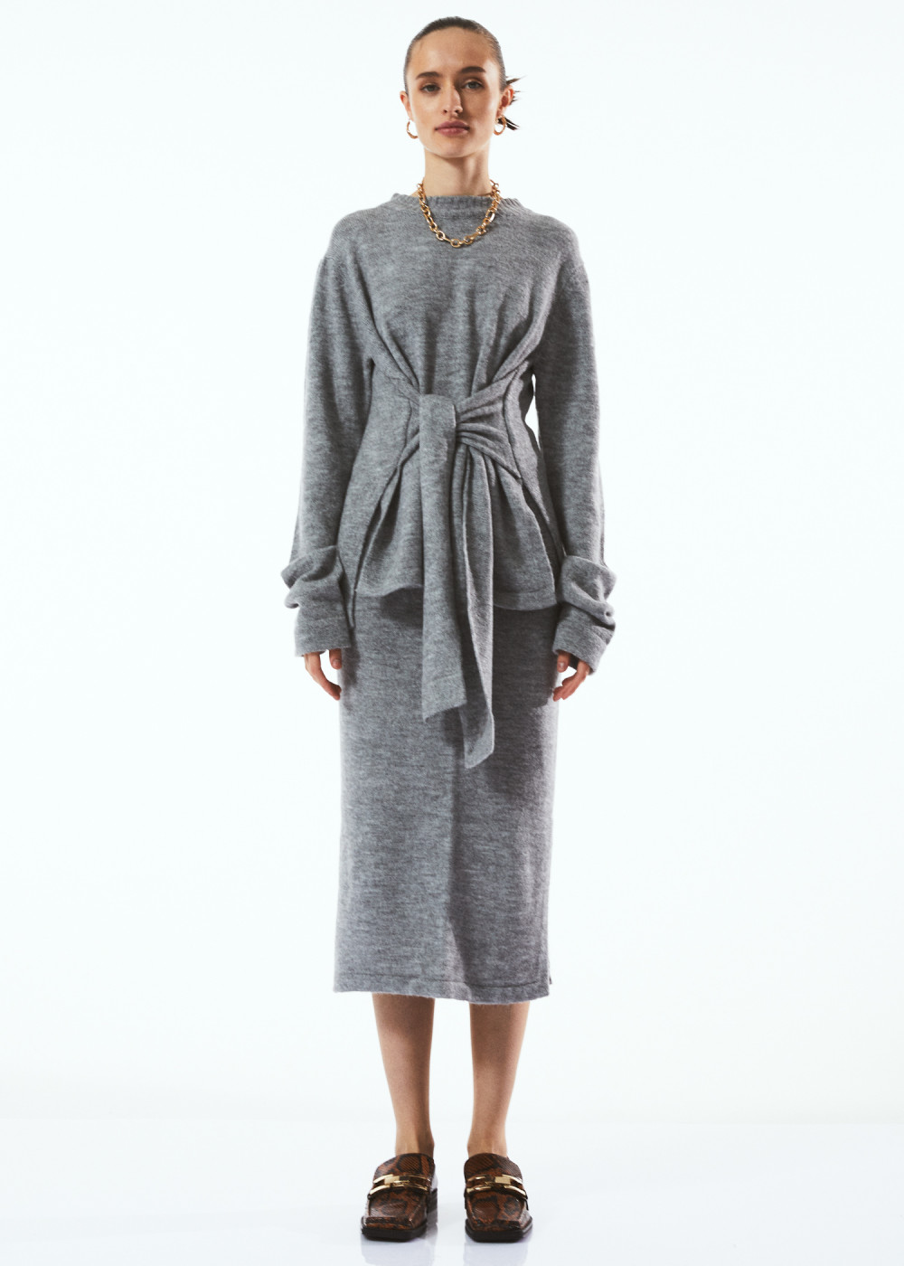 Belted Knitwear Suit Belted Knitwear Suit