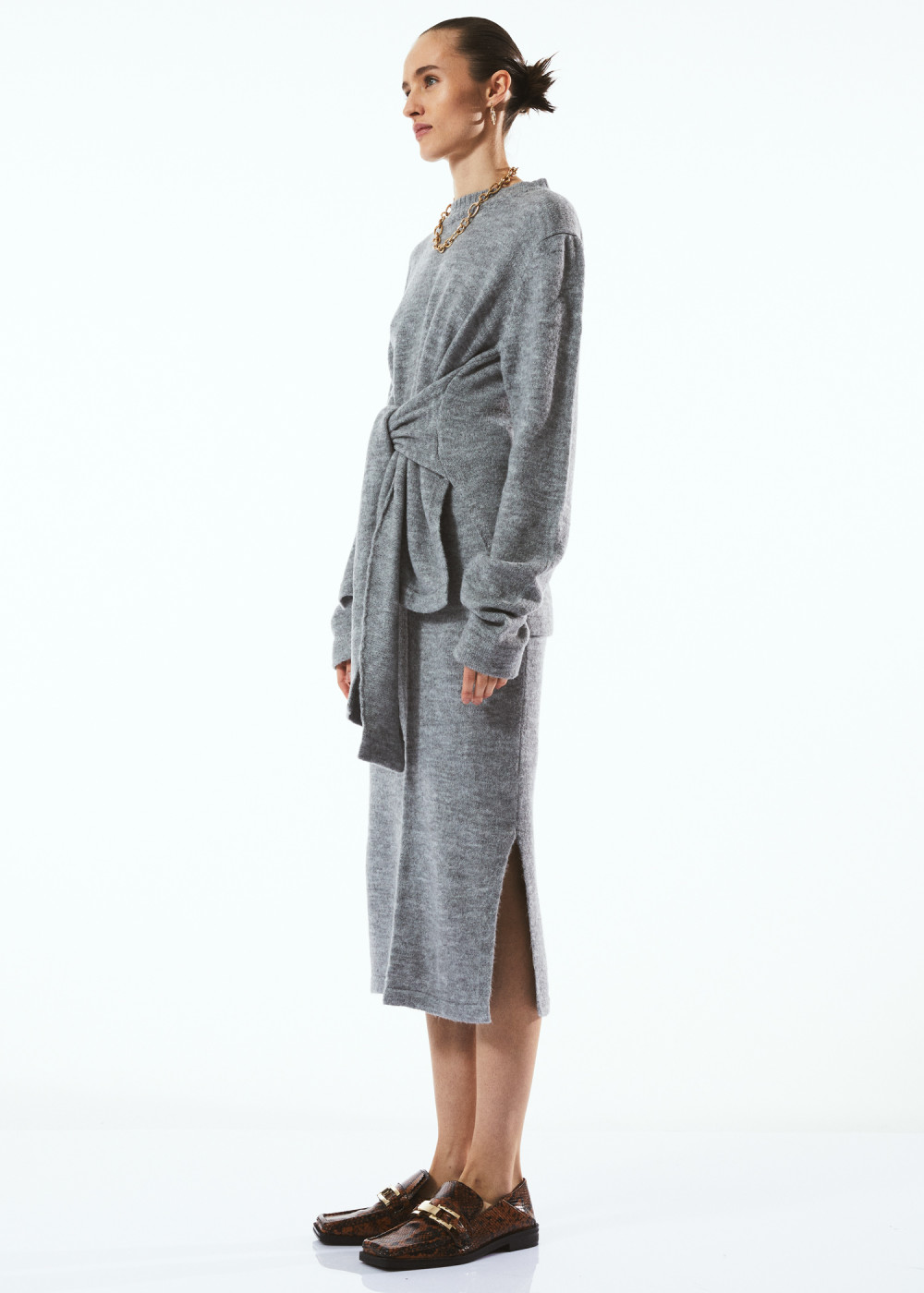 Belted Knitwear Suit Belted Knitwear Suit