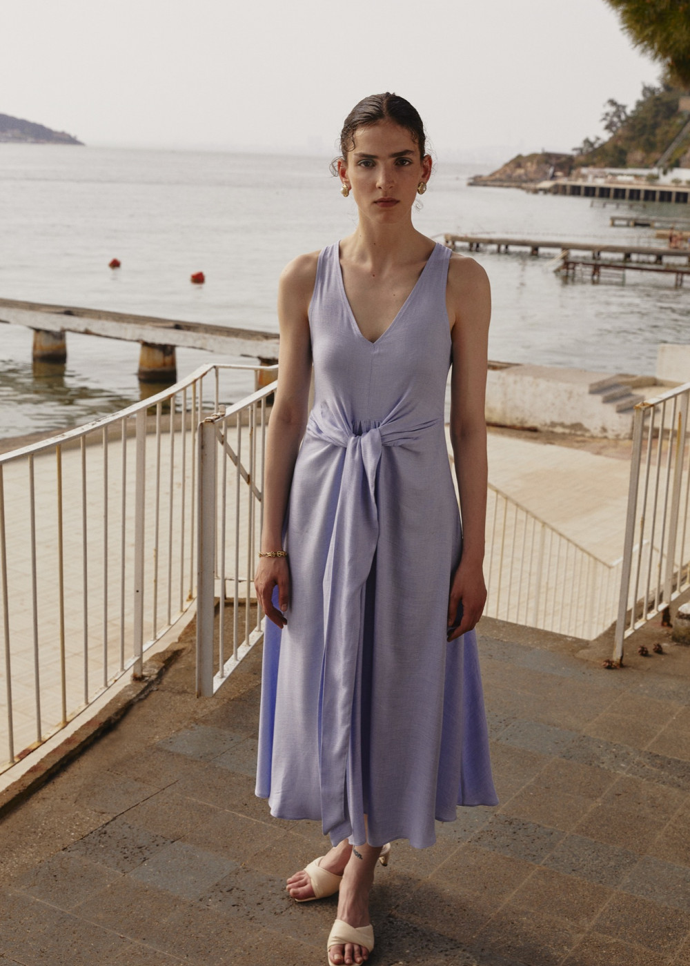 Lining Detailed Midi Lenght Dress Lining Detailed Midi Lenght Dress