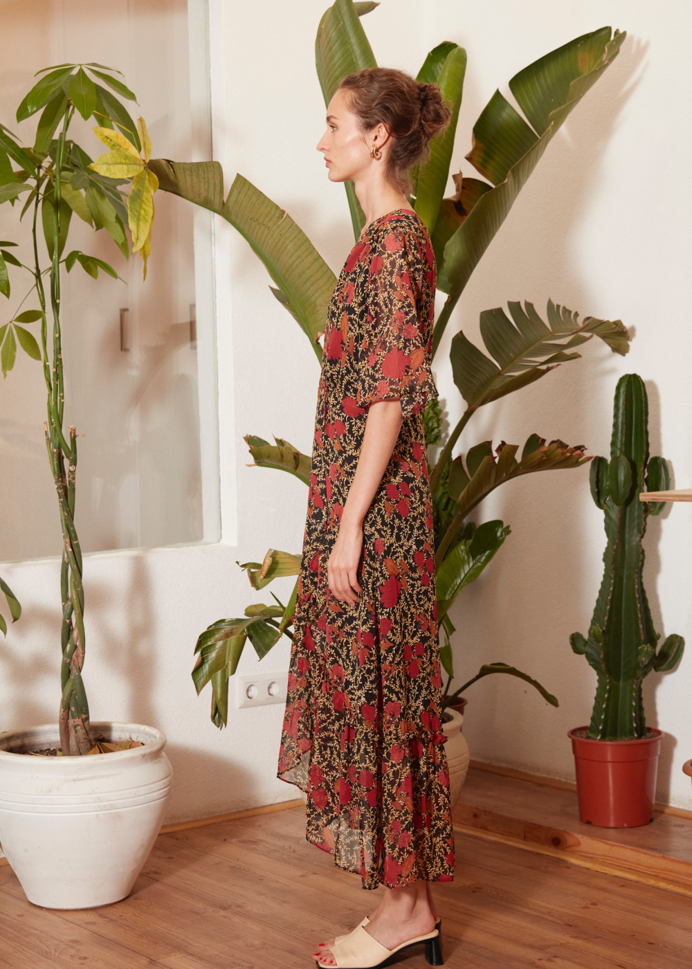 Ethnic Pattern Chiffon Dress Ethnic Pattern Chiffon Dress