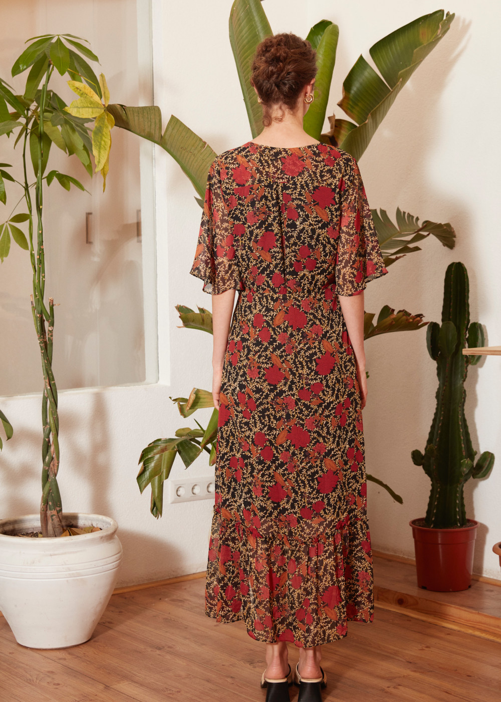 Ethnic Pattern Chiffon Dress Ethnic Pattern Chiffon Dress