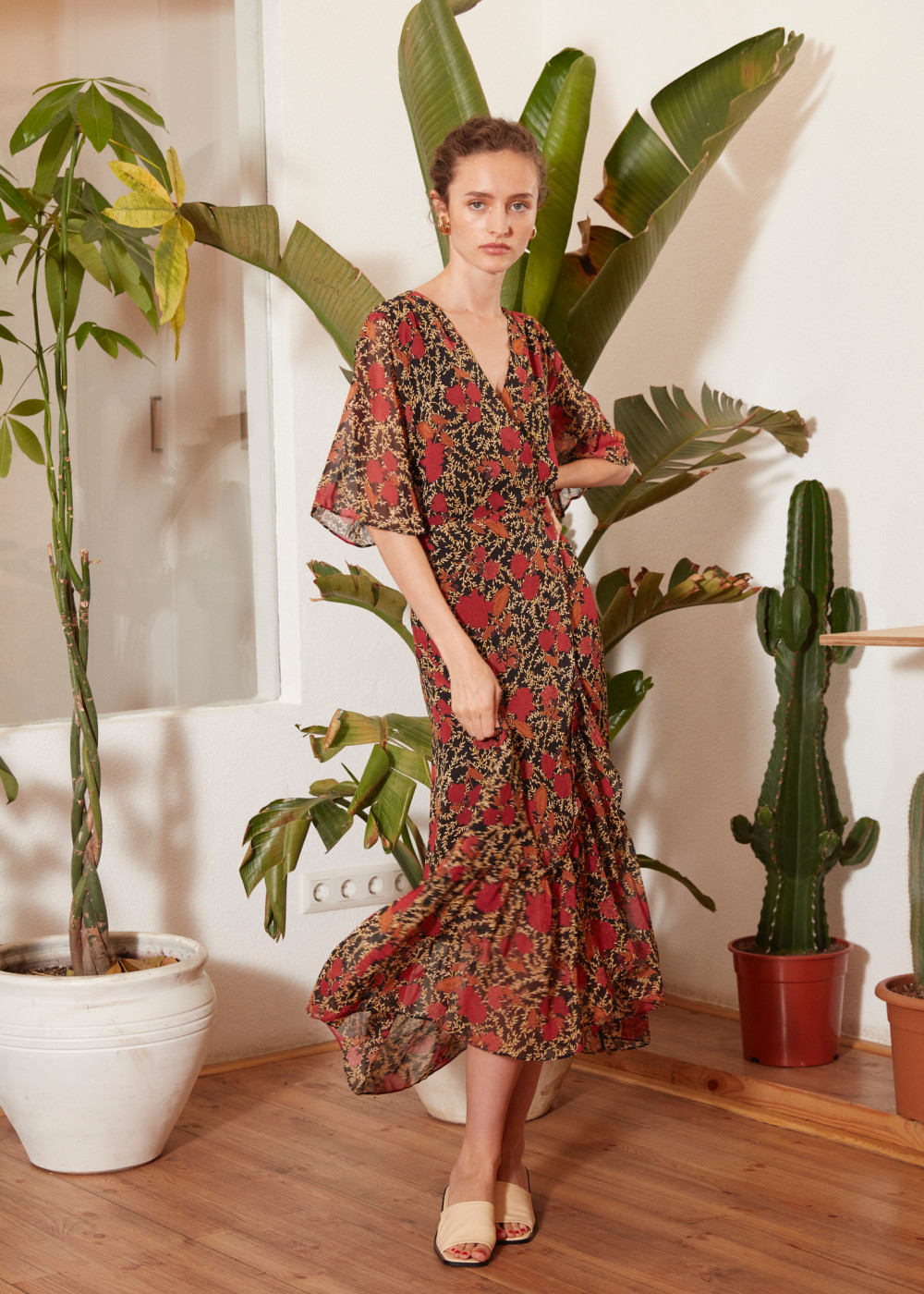 Ethnic Pattern Chiffon Dress Ethnic Pattern Chiffon Dress