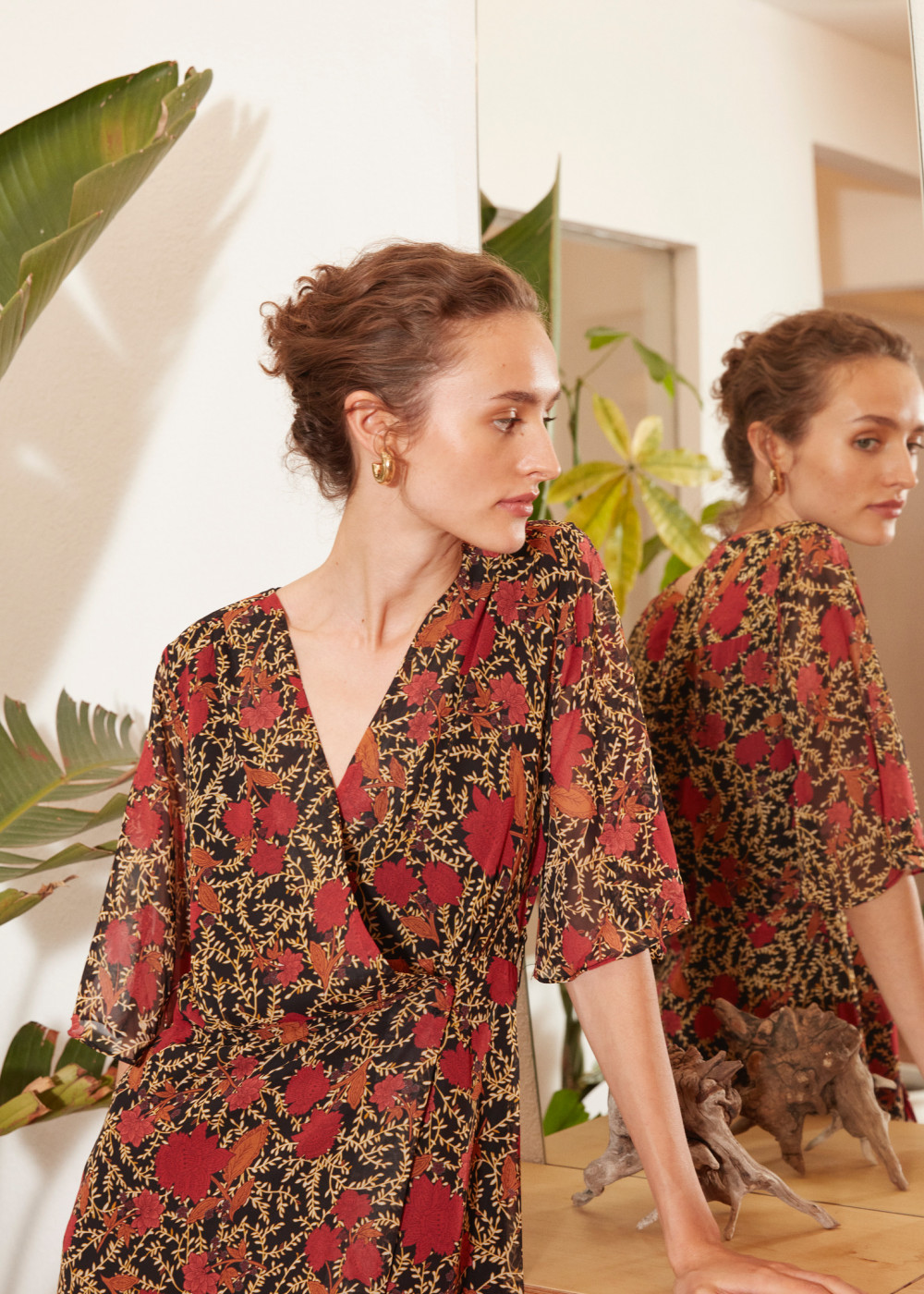 Ethnic Pattern Chiffon Dress Ethnic Pattern Chiffon Dress