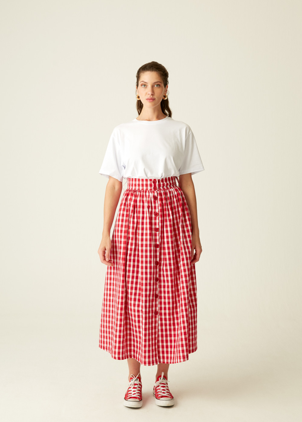 Front Buttoned Skirt