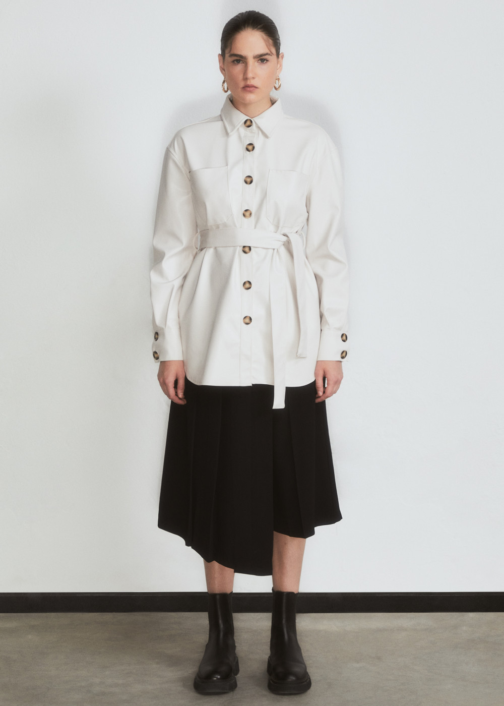 Belted Leather Shirt Belted Leather Shirt