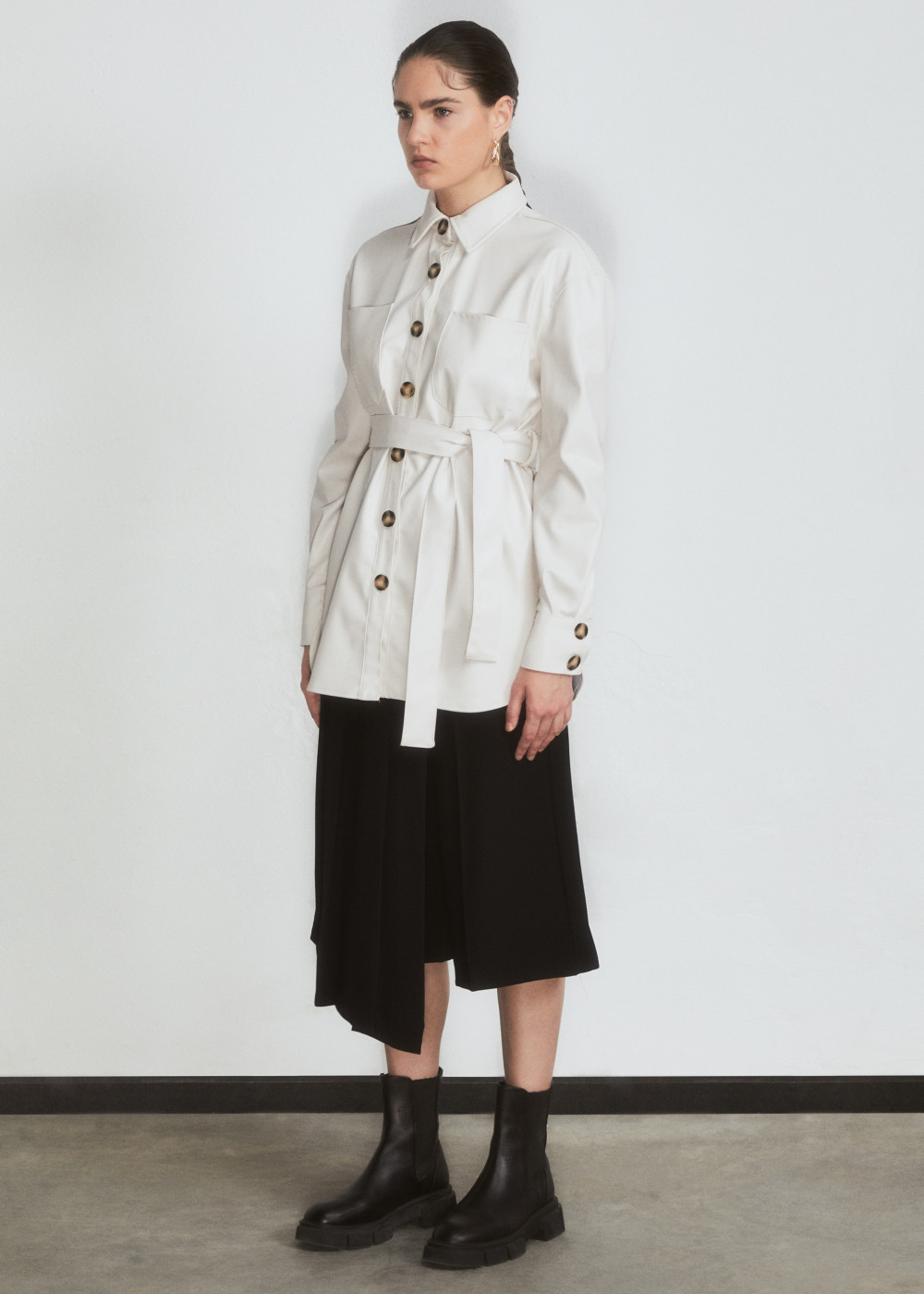 Belted Leather Shirt Belted Leather Shirt