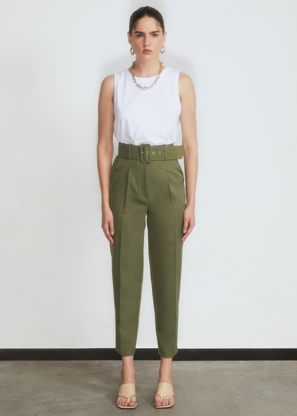 Pants With Covering Belt Pants With Covering Belt