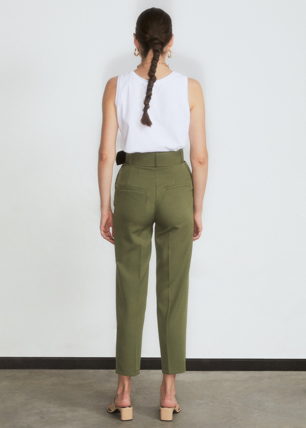 Pants With Covering Belt