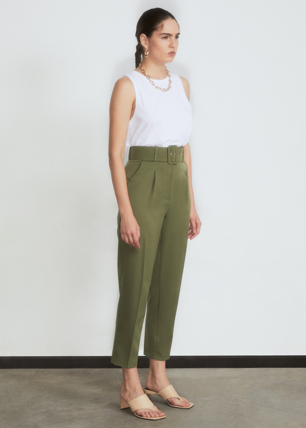 Pants With Covering Belt Pants With Covering Belt