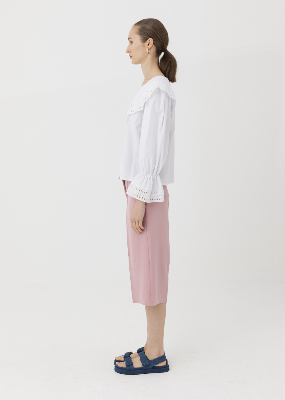 Shirt With Emeroidered Collar Shirt With Emeroidered Collar