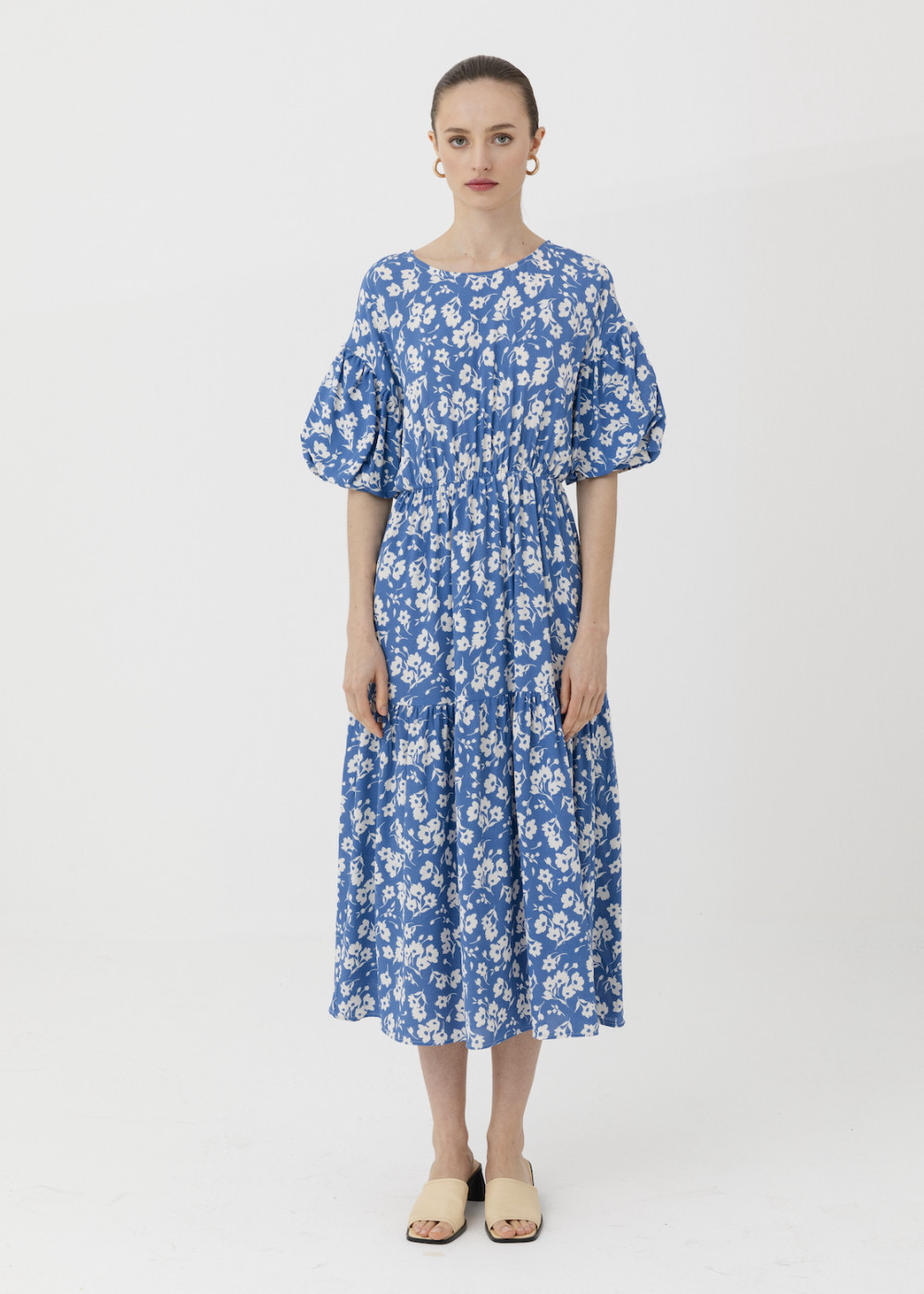 Balloon Sleeve Print Dress Balloon Sleeve Print Dress