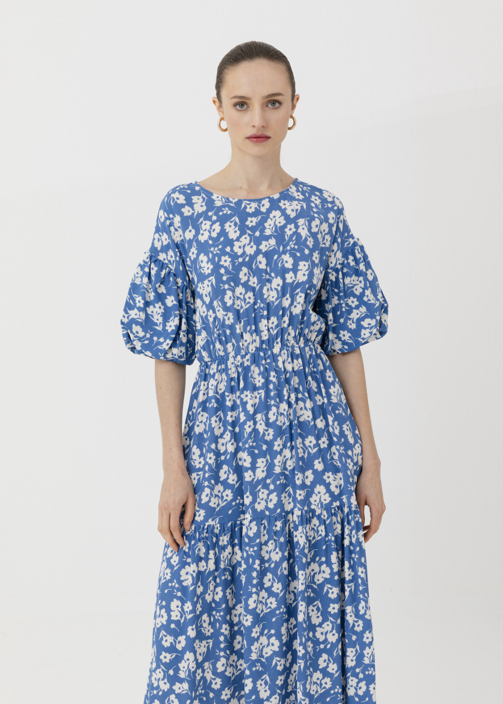 Balloon Sleeve Print Dress Balloon Sleeve Print Dress