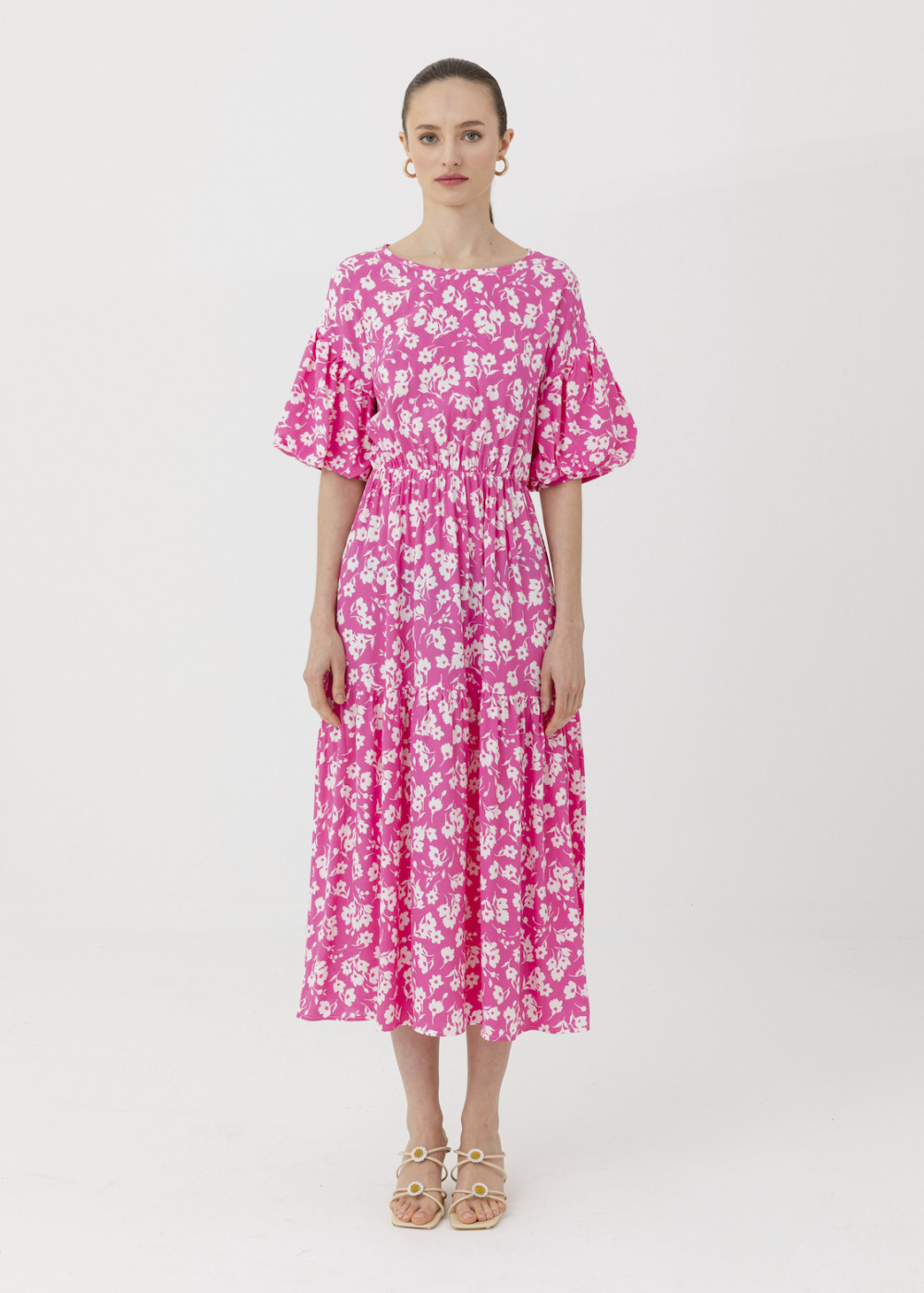 Balloon Sleeve Print Dress Balloon Sleeve Print Dress