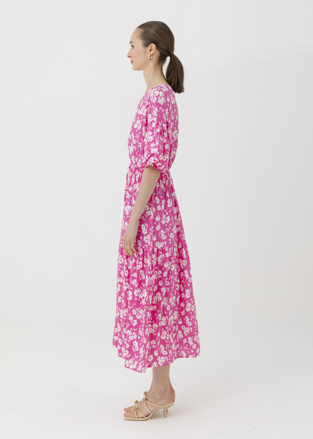 Balloon Sleeve Print Dress Balloon Sleeve Print Dress