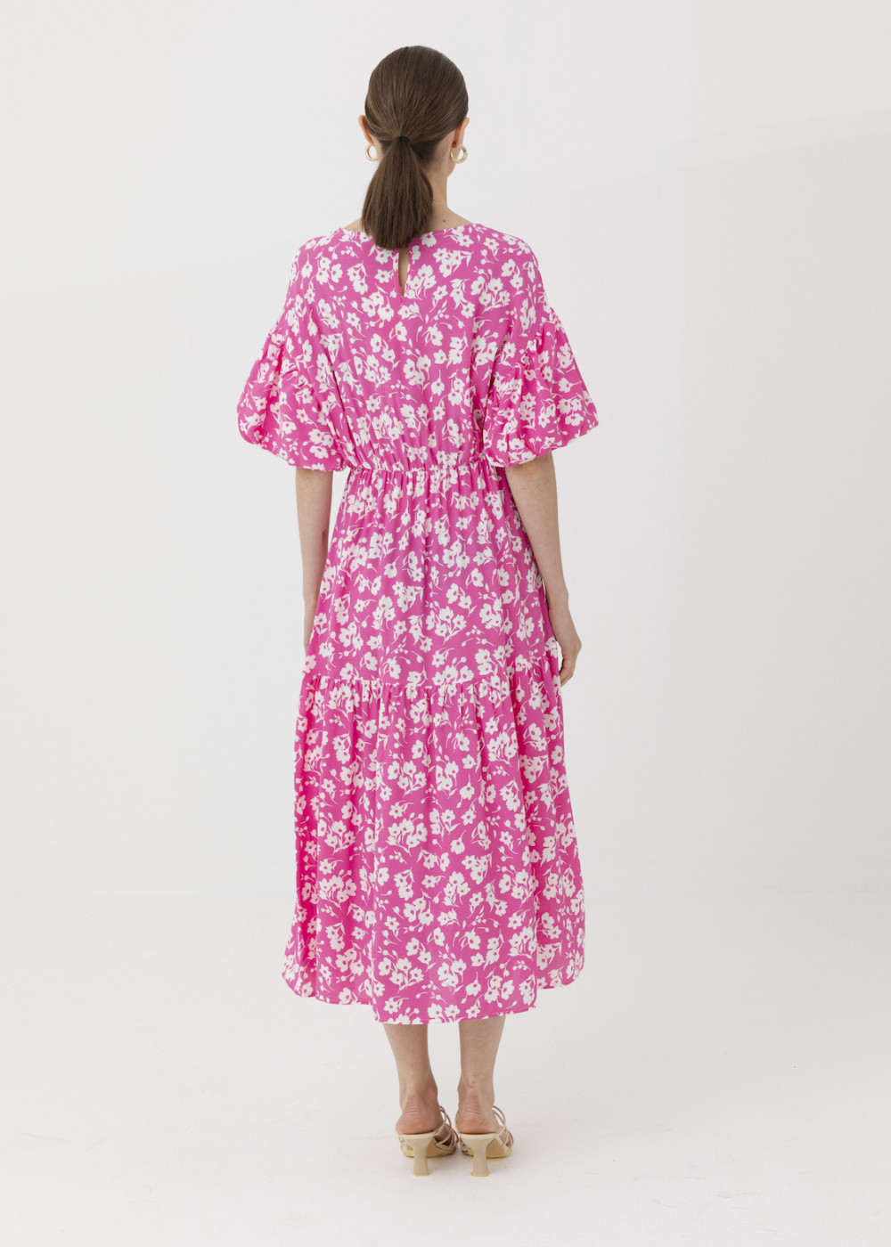 Balloon Sleeve Print Dress Balloon Sleeve Print Dress