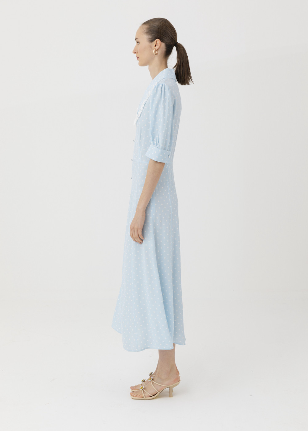 Lace Collar Polka Dot Dress Lace Collar Polka Dot Dress