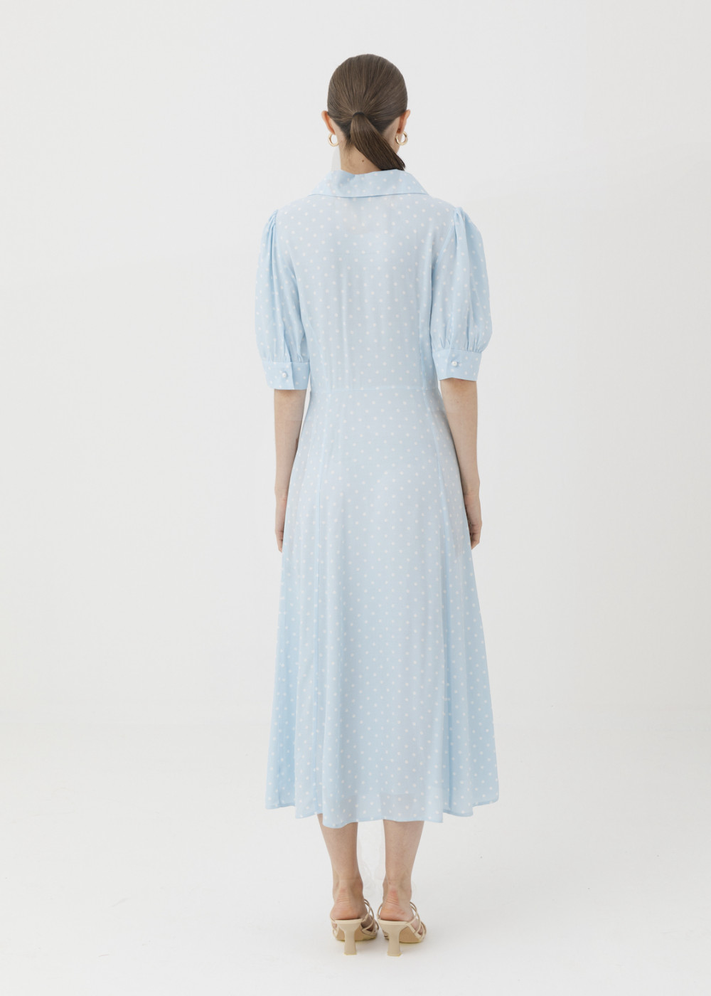 Lace Collar Polka Dot Dress Lace Collar Polka Dot Dress