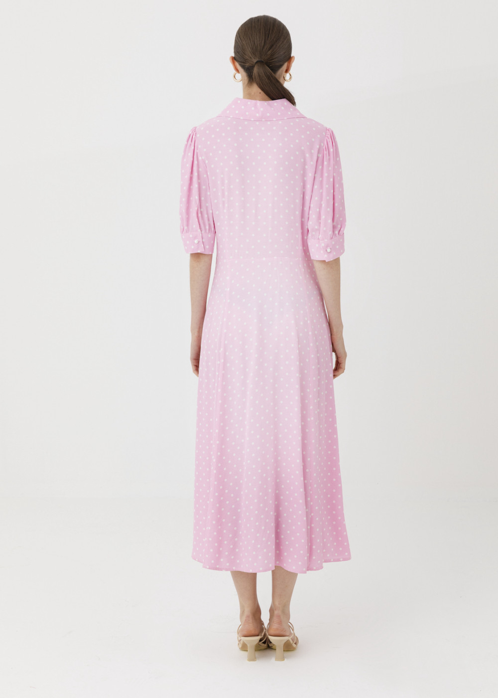 Lace Collar Polka Dot Dress Lace Collar Polka Dot Dress