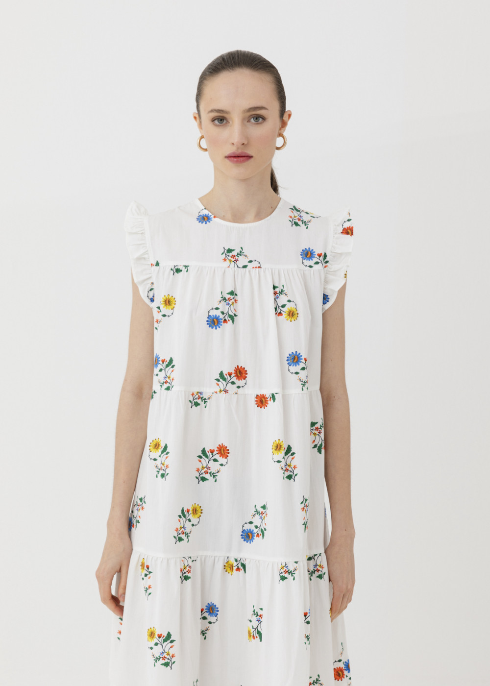 Floral Print Poplin Dress Floral Print Poplin Dress