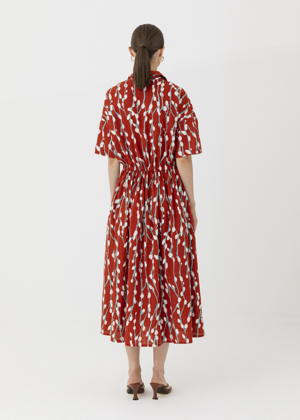 Floral Pattern Linen Dress Floral Pattern Linen Dress