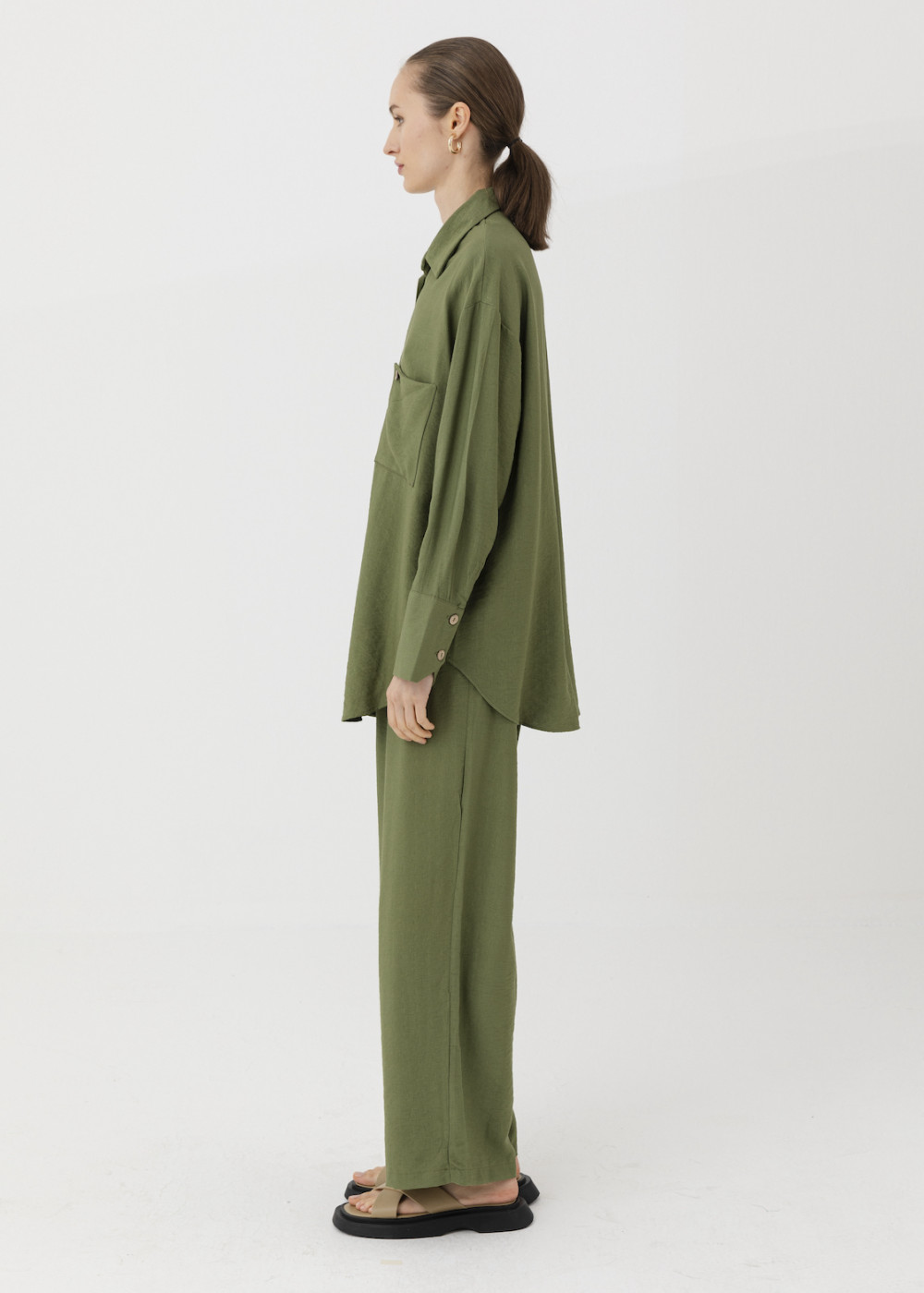 Pocket Detailed Shirt and Palazzo Trousers Pocket Detailed Shirt and Palazzo Trousers