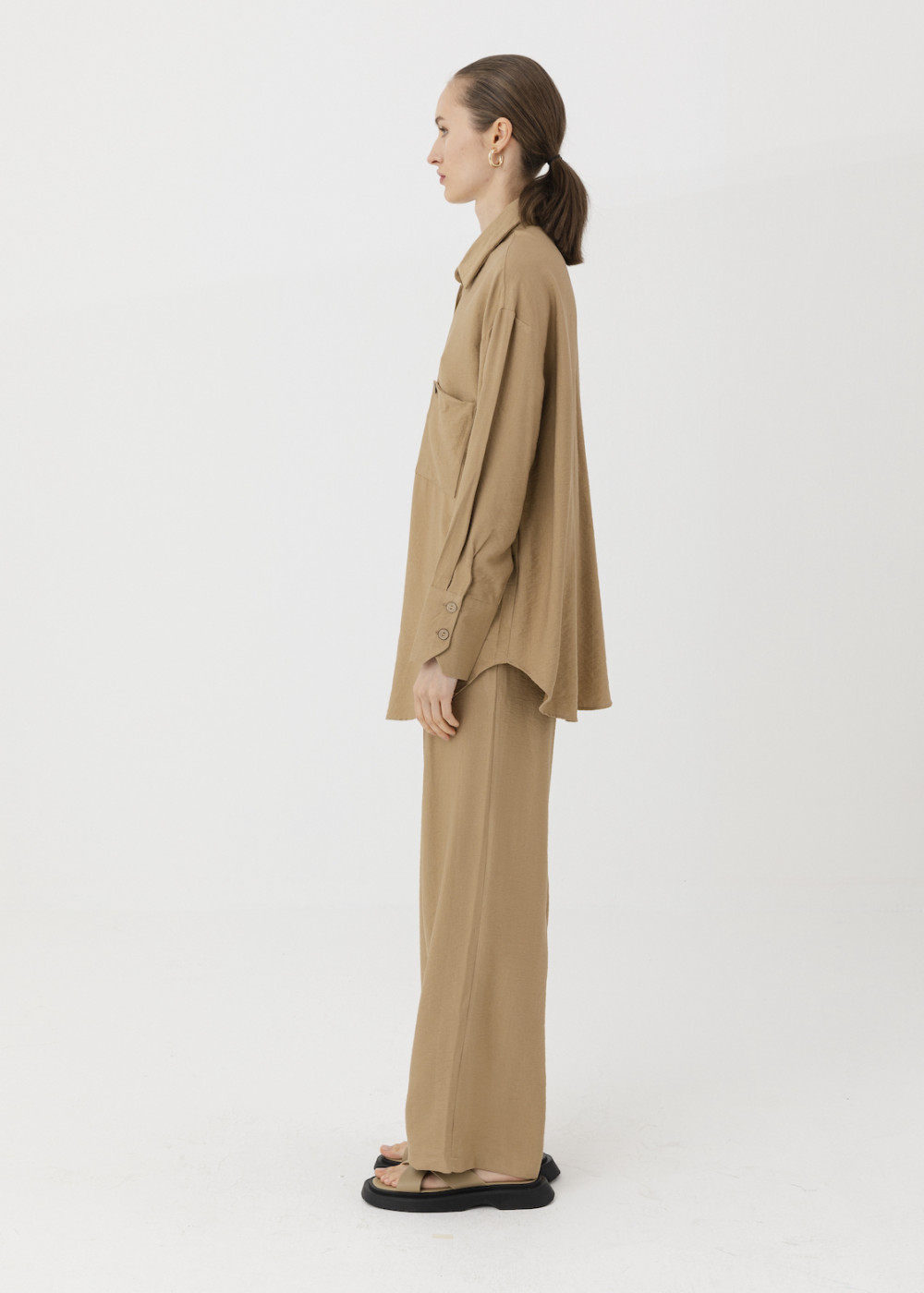 Pocket Detailed Shirt and Palazzo Trousers Pocket Detailed Shirt and Palazzo Trousers